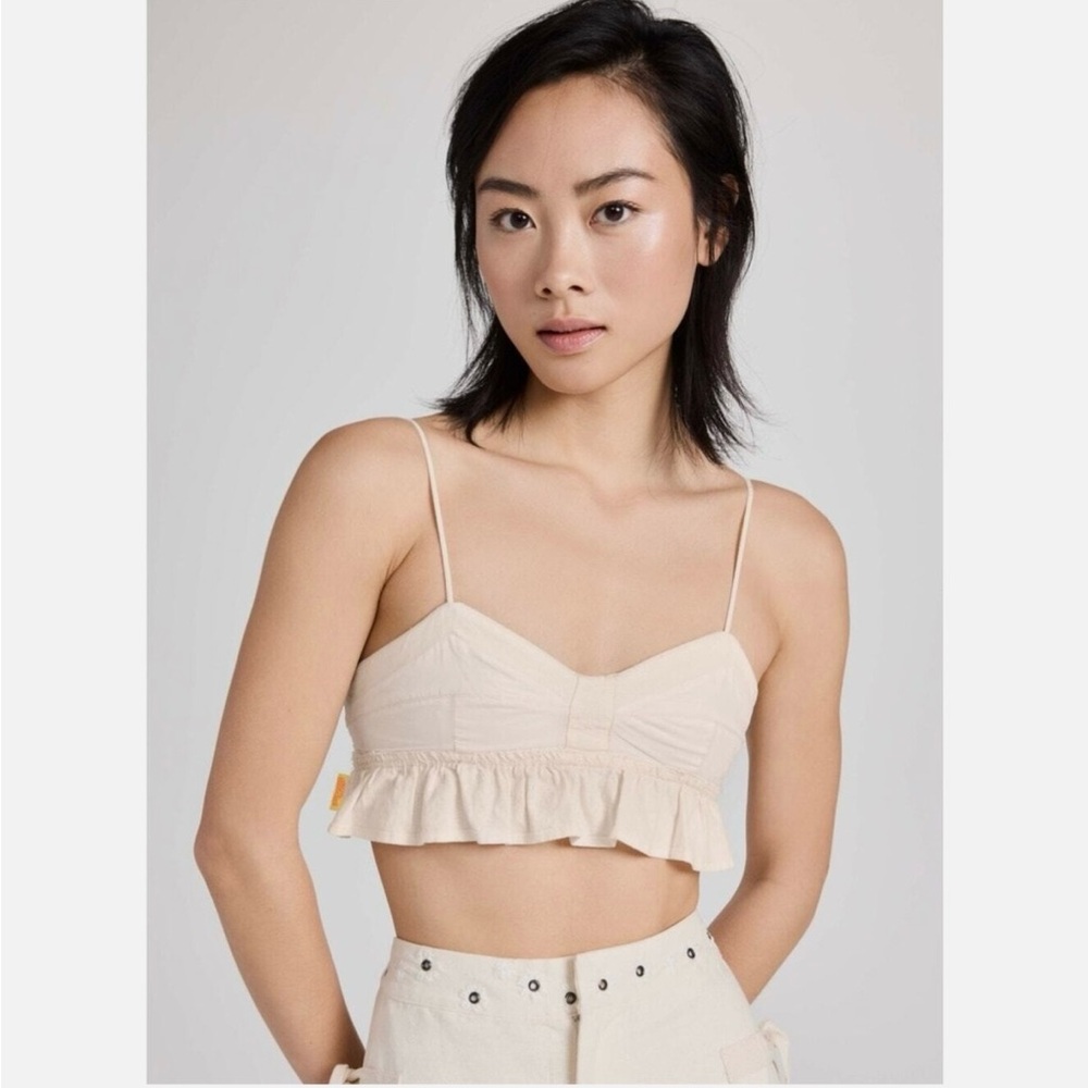 SOLD Mae Agua Bendita Ruffle Crop Top